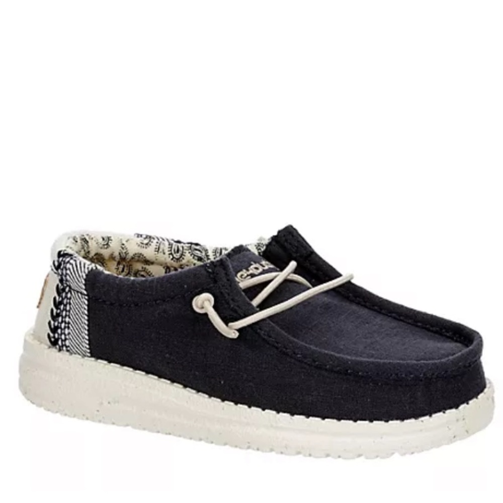 WALLEY LINEN TODDLER / NATURAL NAVY / HEY DUDES/ SKU : 160052568